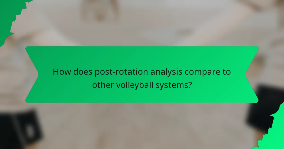 How does post-rotation analysis compare to other volleyball systems?