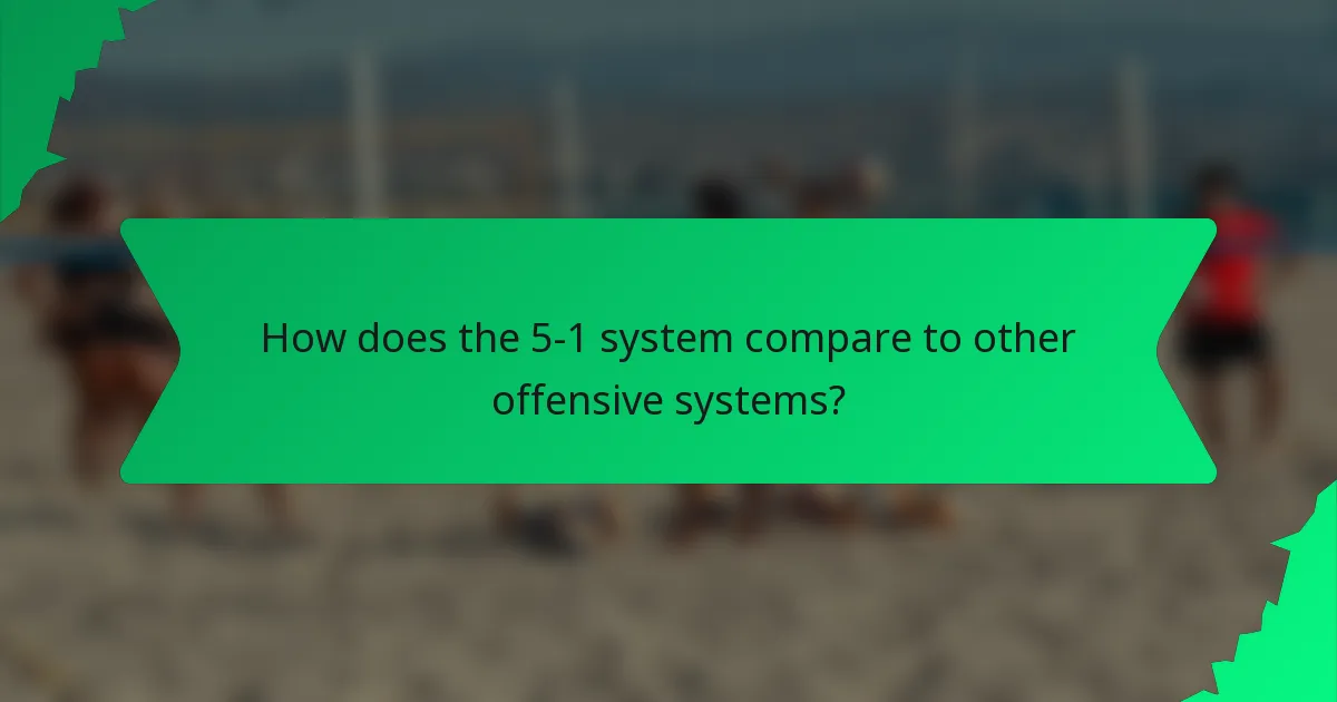 How does the 5-1 system compare to other offensive systems?