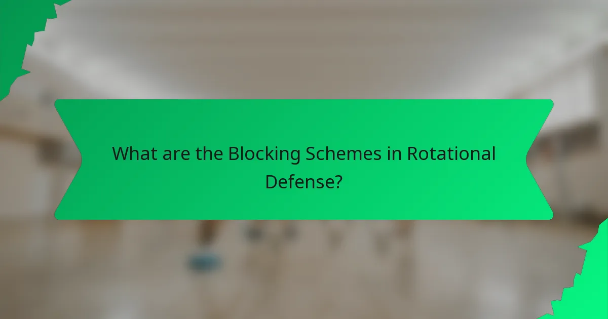 What are the Blocking Schemes in Rotational Defense?